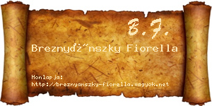 Breznyánszky Fiorella névjegykártya